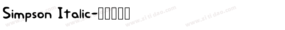 Simpson Italic字体转换